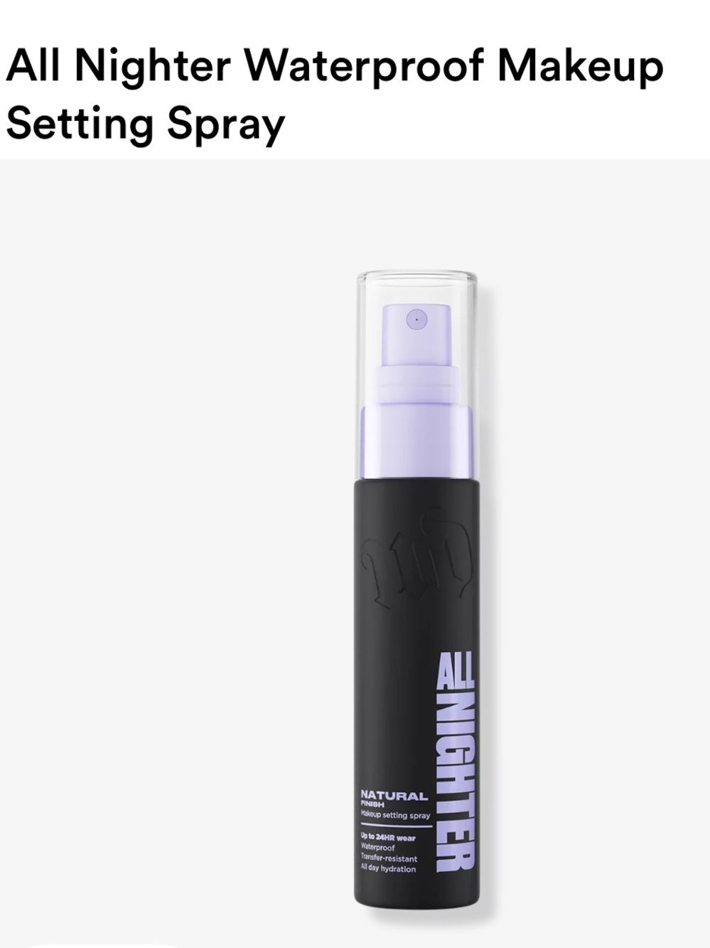 Urban decay setting spray